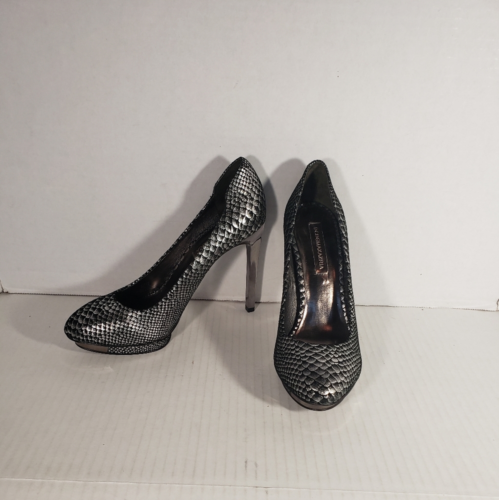 Women's BCBGMAXAZRIA 5in Snake Print Heels - Picture 1 of 6